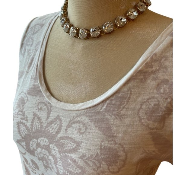 LOFT Tee Shirt Size Small Floral Paisley Pattern Graduated Colours Lovely - Picture 5 of 15